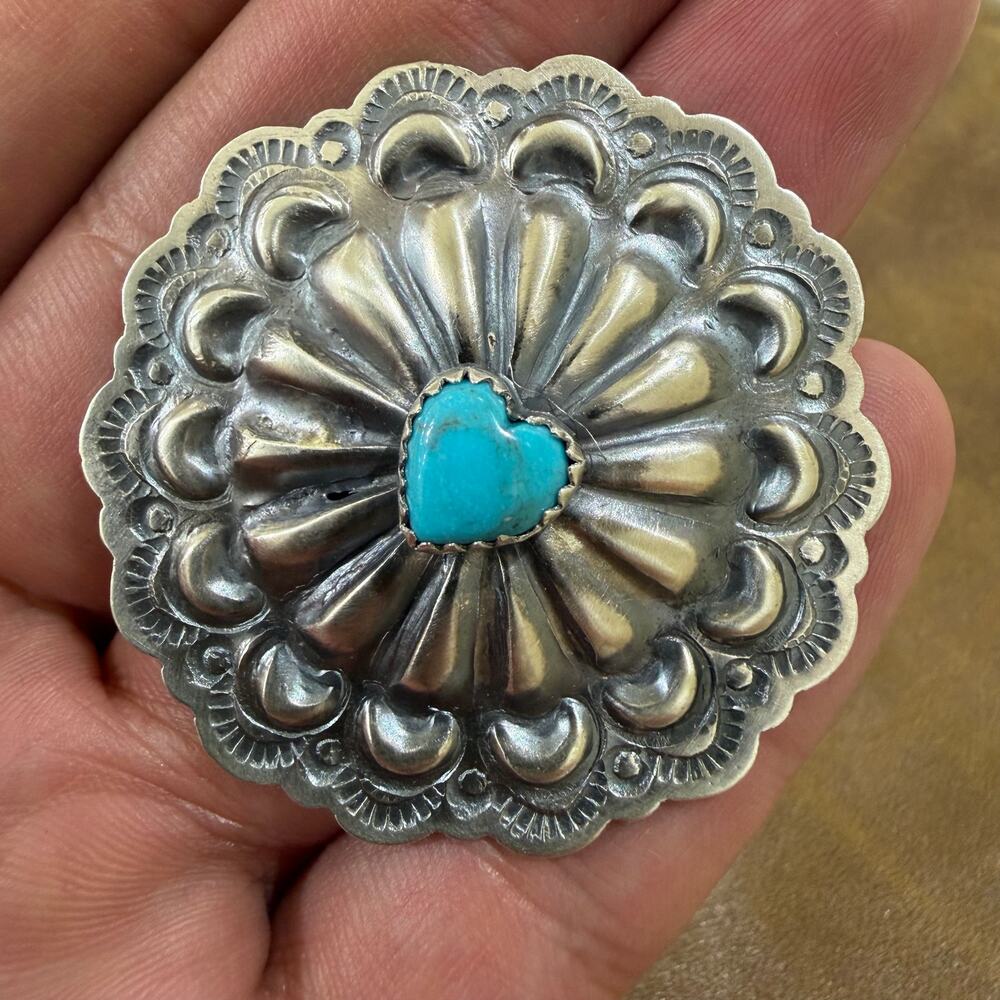 Turquoise & Sterling Silver Ring Size Adjustable By Tim Yazzie